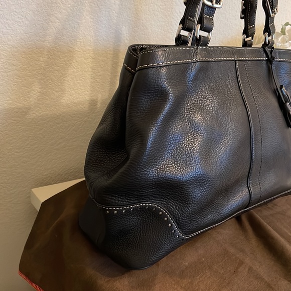 Coach Pebble Leather Tote Carryall EUC - Picture 5 of 14